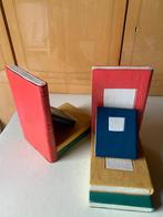 Vintage boekensteunen houten boeken jaren 60 70 sixties, Ophalen of Verzenden