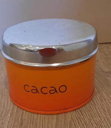 Leuk vintage cacao blik beschikbaar voor biedingen