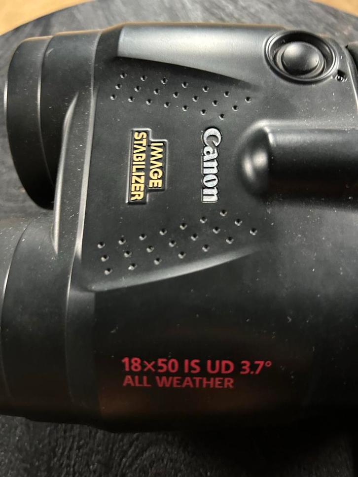 Canon 18x50 IS Verrekijker met Beeldstabilisatie, Audio, Tv en Foto, Optische apparatuur | Verrekijkers, Zo goed als nieuw, Dakkant (recht)