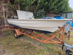 Polyester Sloep met 9.9pk Tweetakt Motor met trailer, Watersport en Boten, Ophalen, Gebruikt, Overige typen