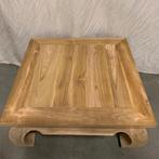 Opium salontafel - massief teak - 80 x 80 cm - TTM Wonen, Huis en Inrichting, Tafels | Salontafels, 50 tot 100 cm, Www.ttmwonen.nl