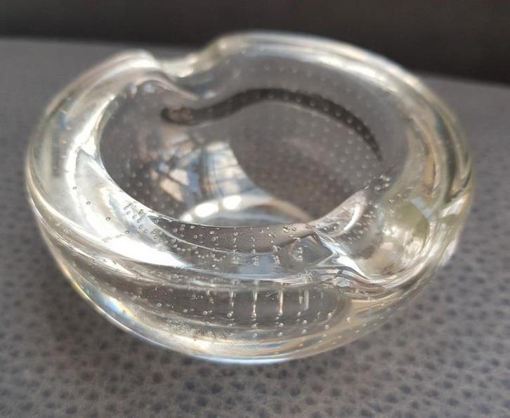 D136 Copier Leerdam asbak voor de AVRO, spijkerglas, Antiek en Kunst, Antiek | Glas en Kristal, Ophalen of Verzenden