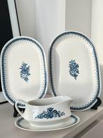 Vintage schalen set Royal sphinx blauw wit gebloemd, Antiek en Kunst, Antiek | Servies los, Ophalen of Verzenden