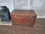 Antieke vintage houten kist, Ophalen, Gebruikt