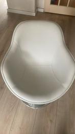 Moderne draaibare kuipstoel, Huis en Inrichting, Stoelen, Ophalen, Gebruikt, Wit, Leer
