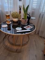 Stijlvolle Bijzettafel met Gouden Onderstel, Ophalen of Verzenden