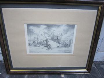 Mooie Prent, schepen in de RIJNHAVEN, Rdam, G.Meijer beschikbaar voor biedingen