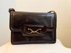 Leren Horsebit Tasje 25x20x5 vintage, Ophalen of Verzenden, Zo goed als nieuw, Bruin, Schoudertasje