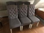 6 grijze nette eetkamerstoelen, Ophalen, Gebruikt, Vijf, Zes of meer stoelen, Stof