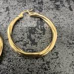 18k gouden oorbellen creolen wokkels, Ophalen of Verzenden, Nieuw, Goud