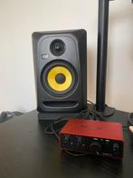 KRK Classic 5 studio monitor 2x + scarlett solo 4th gen., Audio, Tv en Foto, Luidsprekers, Ophalen, Zo goed als nieuw, 120 watt of meer