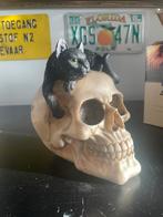 Skull met Kat beeldje, Ophalen of Verzenden