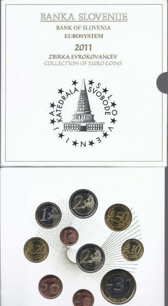 BU set SLOVENIE 2011 inclusief de "Franc Rozman" en € 3,00, Postzegels en Munten, Munten | Europa | Euromunten, Overige waardes