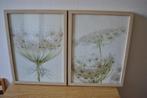 schilderijen in houten lijst, 2 stuks, Minder dan 50 cm, Gebruikt, Ophalen of Verzenden, Schilderij