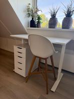 Trotten bureau met Alex ladeblok en stoel (Ikea), Ophalen, In hoogte verstelbaar, Zo goed als nieuw, Stabureau