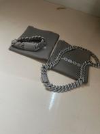 Zircon diamond ketting, Ophalen of Verzenden, Zo goed als nieuw, Met edelsteen, Zilver