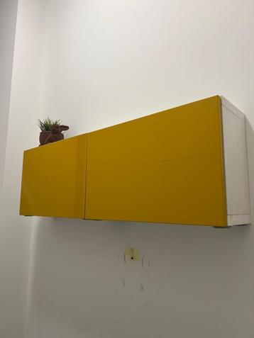 IKEA BESTÅ kasten met LAPPVIKEN fronten – wit / okergeel beschikbaar voor biedingen