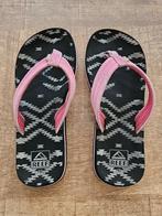 Reef Ahi slippers teenslippers zwart wit roze maat 33 / 34, Ophalen, Gebruikt, Meisje, Overige typen
