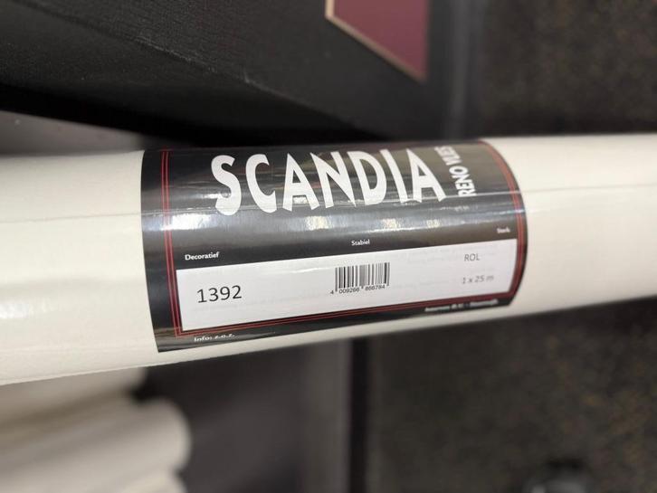 Glad wit Reno vlies behang, Huis en Inrichting, Stoffering | Behang, Wit, 10 tot 25 m², Ophalen