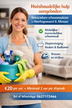 Betrouwbaaare shoonmakster Heerhugowaard,Alkmaar en omgeving, Ophalen