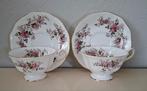 Twee Royal Albert Lavender Rose kopjes en schotels, Ophalen of Verzenden