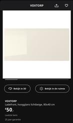 Voxtorp hoogglans lichtbeige 80x40 ladefront, Ophalen, Beige, 50 tot 100 cm, Zo goed als nieuw