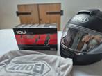 Shoei helm met Sena geluidsset, Motoren, Ophalen of Verzenden, Tweedehands, Systeemhelm, Shoei
