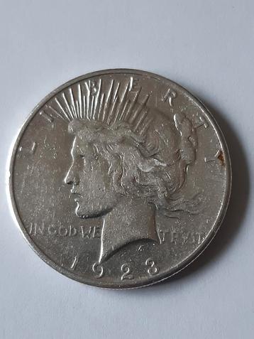 Peace dollar 1923s usa  kk  f 29.11