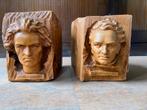 Boekensteunen sculptuur buste beethoven schubert aardewerk, Ophalen of Verzenden