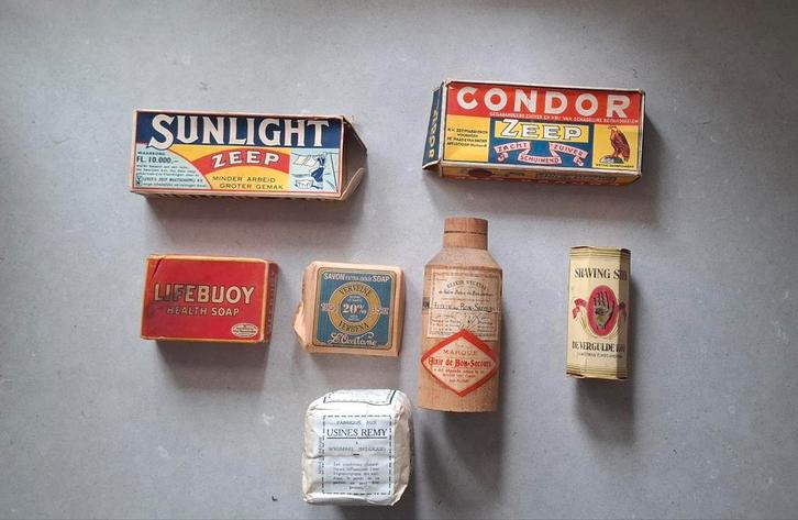 Antieke Zeep Collectie: Sunlight, Condor, Lifebuoy, Antiek en Kunst, Antiek | Overige Antiek, Ophalen of Verzenden