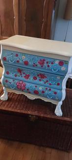 Vintage Commode met Bloemen, Ophalen, Gebruikt, Vintage, 50 tot 100 cm