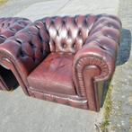 Set van 2 Chesterfield club fauteuils + BEZORGING GRATIS, Ophalen of Verzenden