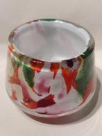 Fidrio mixed colors glazen bloempot / waxinelichthouder, Antiek en Kunst, Ophalen