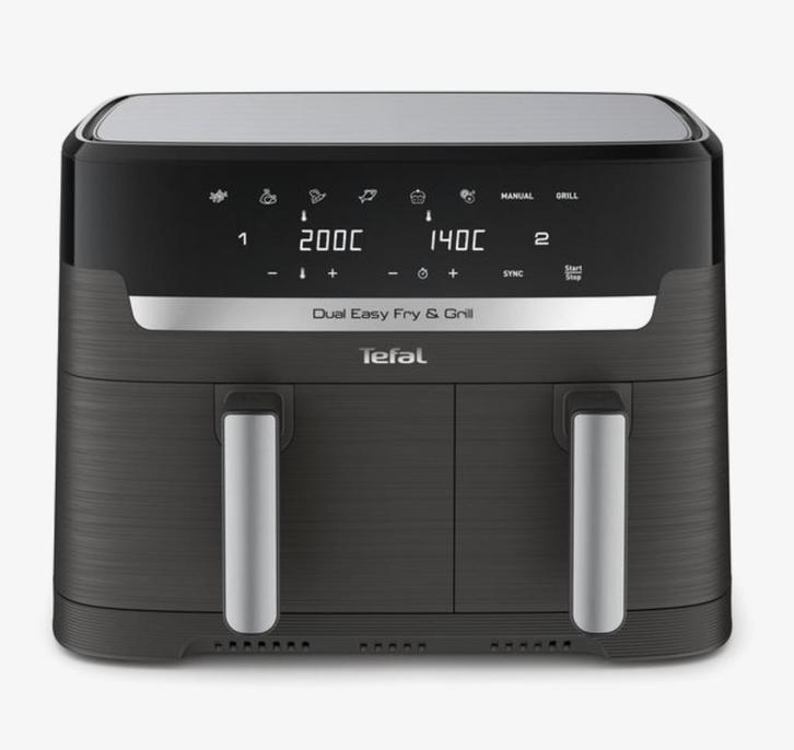 Tefal airfryer Tefal Dual Easy van 8.3L, Witgoed en Apparatuur, Airfryers, Nieuw, Airfryer XXL, 1500 gram of meer, Ophalen of Verzenden
