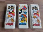3 x Zeldzame Vintage Radiator Bakjes Keramiek Mickey Minnie, Mickey Mouse, Gebruikt, Beeldje of Figuurtje, Verzenden