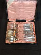 Mooi antiek Frans zilver bestek incl. keuren en bewaardoos, Ophalen