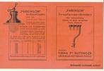 Parkinson straatlantaarnbranders Ph. Buttinger folder, Verzenden, Gelezen, Folder