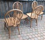 4 x antieke Windsor stoelen, eetkamerstoelen, Huis en Inrichting, Ophalen, Zo goed als nieuw, Bruin, Vier