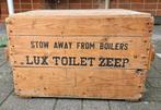 Vintage oude Transportkist Winkelkist LUX Toilet Zeep, Huis en Inrichting, Woonaccessoires | Kisten, Minder dan 50 cm, Minder dan 50 cm