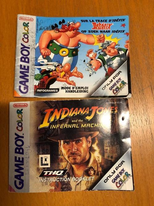 Game Boy Color Game manual Asterix Indiana Jones, Spelcomputers en Games, Games | Nintendo Game Boy, Gebruikt, Avontuur en Actie
