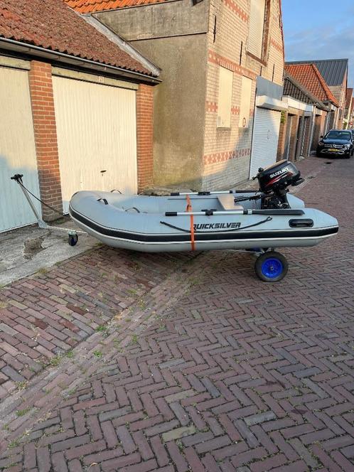QuickSilver 300 Sport + Suzuki 5 pk 4 tact, Watersport en Boten, Rubberboten, Gebruikt, Quicksilver, Aluminium, Minder dan 70 pk