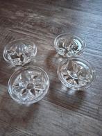 Set van 4 Kristallen Kaarsenhouders, Overige materialen, Wit, Ophalen of Verzenden, Zo goed als nieuw