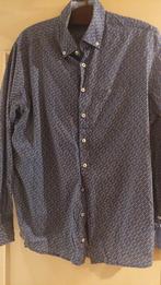 Vrolijk blauw overhemd van John Cabot maat XL, Kleding | Heren, Ophalen of Verzenden, Zo goed als nieuw, Blauw, Halswijdte 43/44 (XL)