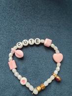 Cute Armband met Kralen, Kunststof of Plastic, Nieuw, Ophalen of Verzenden, Roze