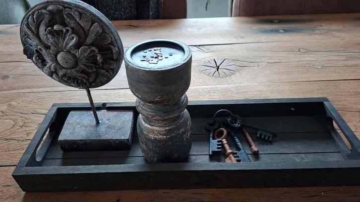 Diverse stoere art., Huis en Inrichting, Woonaccessoires | Dienbladen, Gebruikt, Hout, Ophalen