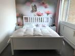 IKEA Hemnes bed 160x200 met lattenbodems en matrassen, Huis en Inrichting, Slaapkamer | Bedden, 160 cm, Wit, Zo goed als nieuw