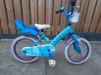 Kinderfiets meisjesfiets Frozen 16 inch 25 cm terugtraprem, Ophalen, Zijwieltjes, Frozen, 16 tot 20 inch