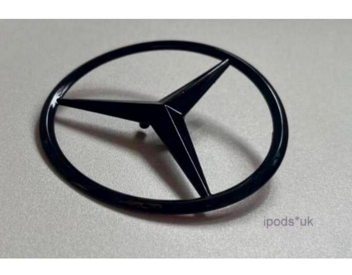 A2047580058 Mercedes Benz C W204 logo ster embleem zwart, Auto diversen, Tuning en Styling, Ophalen of Verzenden