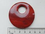 Rode jaspis edelsteen donut kettinghanger, Ophalen, Zo goed als nieuw