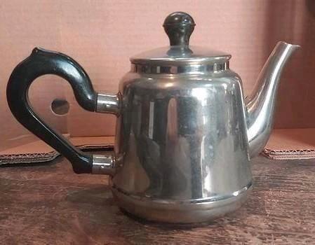 Zilveren theepot met keurmerk & bakeliet begin 20e eeuw, Antiek en Kunst, Antiek | Servies compleet, Ophalen of Verzenden